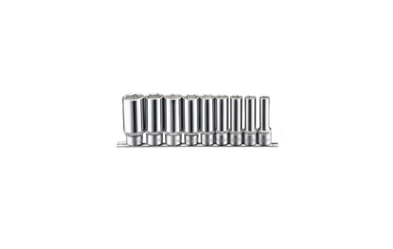 Hylsnyckelsats 1/2" 6-sidig lång 9 delar, bild 2
