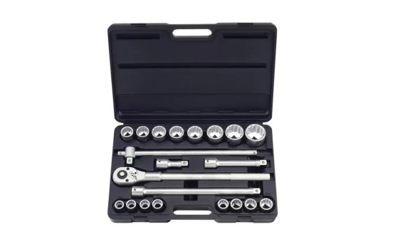 Hylsnyckelsats 3/4" 6-sidig 21 delar