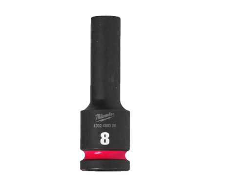 Milwaukee SHOCKWAVE™ Krafthylsa 1/2" lång 8 mm - 1 styck