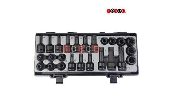 Force 1/2" Socket Set Torx & Multi-Tooth 25 delar, bild 2