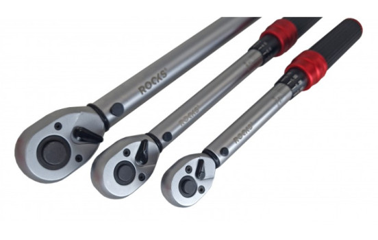 Rooks Momentnyckelsats 1/2", 3/8", 1/4", med hylsor, 33 delar, bild 3