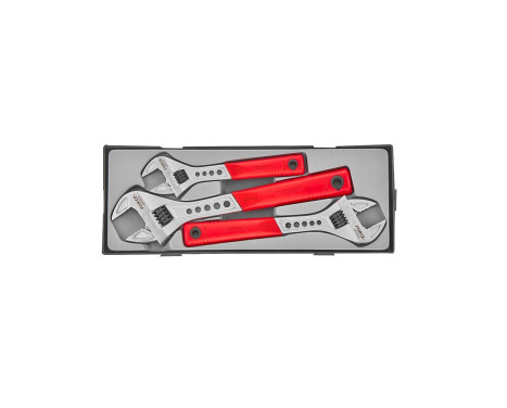 Justerbar skiftnyckelset 3 delar