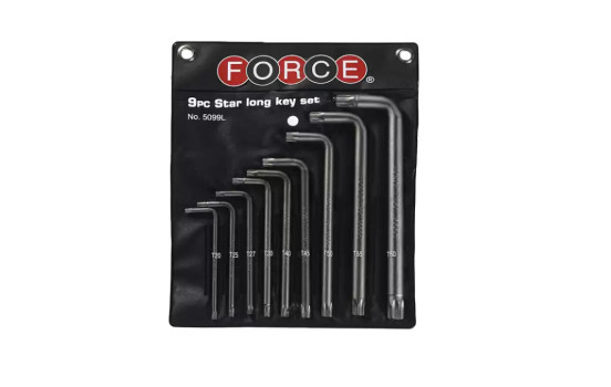 Force Torx-vinkelnyckelsats 9 delar
