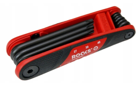 Rooks nyckelset Torx TR9-TR40, 7-delat