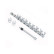 11 st 3/8" DR. Crowfoot flare mutterset