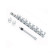 11 st 3/8" DR. Crowfoot flare mutterset, miniatyr 2