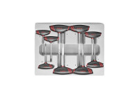 T-handtag kula sexkantnyckel set 9 delar