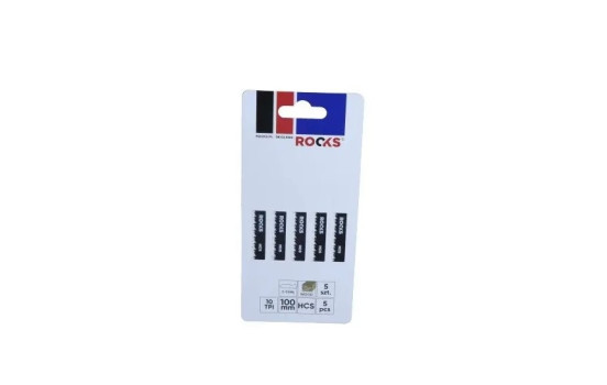 Rooks Jigsaw Blade Hcs, Typ T, Trä, 10 Tpi x 100 Mm, Kpl 5 stycken
