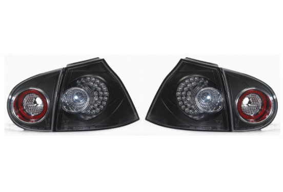 Set LED Achterlichten passend voor Volkswagen Golf V 2003-2008 excl. Variant - Zwart DL VWR48LB AutoStyle
