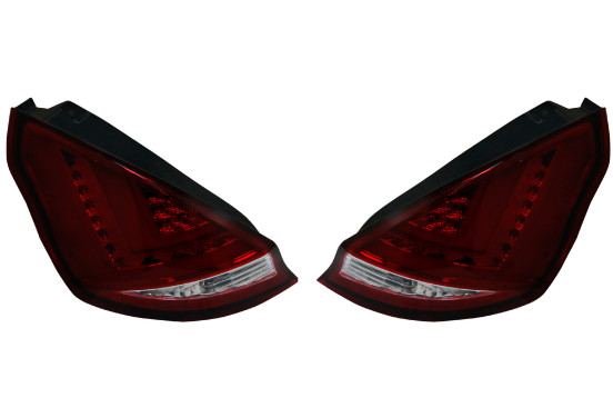 Set LED Achterlichten passend voor Ford Fiësta VII 3/5-deurs 2008-2012 - Rood/Helder DL FOR36LR AutoStyle