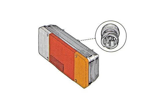 Achterlicht rechts vanaf bouwjaar 2000 Chassis-Cabine 2813926 Van Wezel