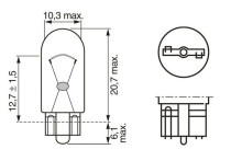 Bosch Gloeilamp  12V 3W, 18, W2,1x9,5d