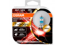 Osram Night Breaker 200 Laser Halogeen lampen - H7 - 12V/55W - set a 2 stuks