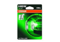 Osram Ultra Life 12V H6W BAX9s - 2 stuks