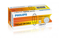 Philips 12V 5W, Buislamp, SV8,5 T10,5x43