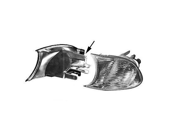 Knipperlicht rechts voor  tot '02 WIT zonder LAMPHOUDER 0647908 Van Wezel