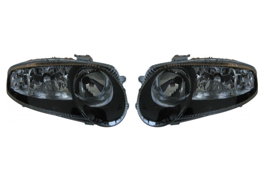 Set koplampen passend voor Alfa Romeo 147 -2005 - Zwart/Helder