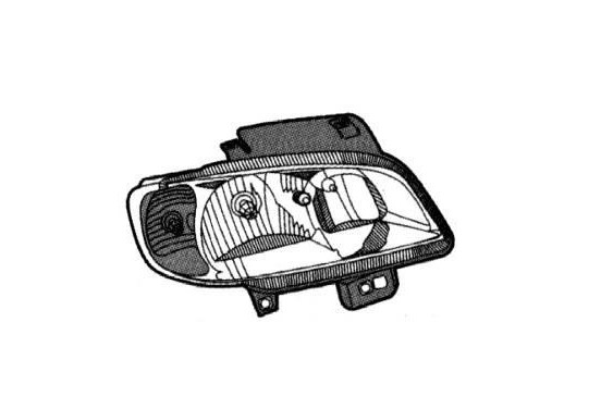 Koplamp rechts met knipperlicht H7 + H1 087581 Valeo