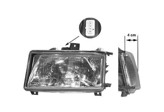 Koplamp rechts tot 7/'96  +Elinks REG. Type VALEO 4912944 Van Wezel, afbeelding 3