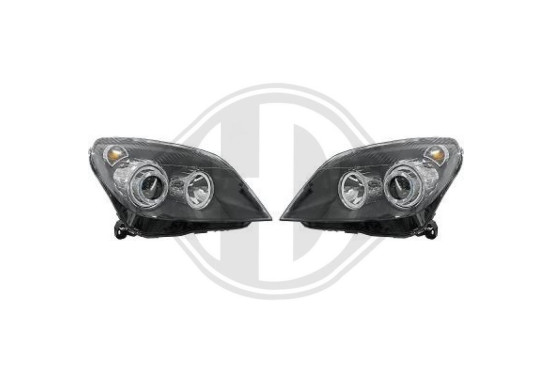 Koplampen passend voor Opel Astra H 10/2003- zwart + motor 1806380 Diederichs, afbeelding 2