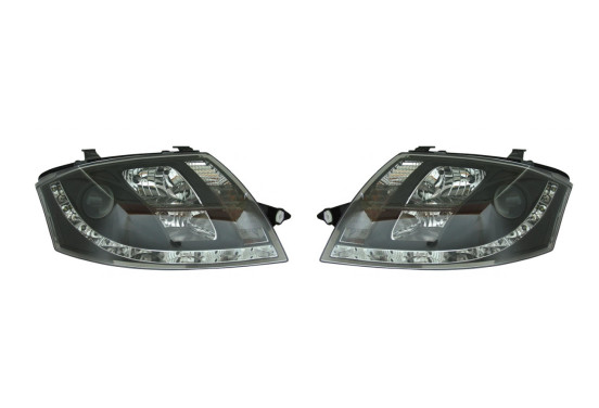 Set koplampen DRL-Look passend voor Audi TT 8N 1999-2005 - Zwart