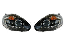 Set koplampen DRL-Look passend voor Fiat Grande Punto 2005-2008 - Zwart