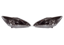 Set koplampen DRL-Look passend voor Ford Focus II Facelift 2008-2011 - Zwart