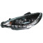 Set koplampen DRL-Look passend voor Peugeot 206 1998- incl. GTi - Zwart, voorbeeld 2