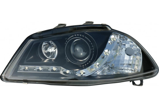 Set koplampen DRL-Look passend voor Seat Ibiza/Cordoba 6L 2002-2008 - Zwart, afbeelding 2