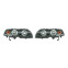 Set koplampen passend voor BMW 3-Serie E46 Coupe/Cabrio 1999-2002 - Zwart - incl. Angel-Eyes