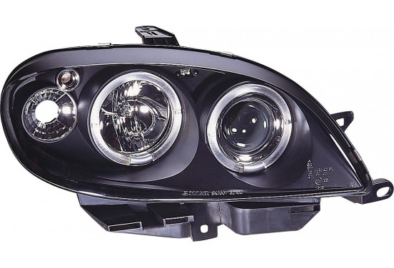 Set koplampen passend voor Citroën Saxo 2000-2003 - Zwart - incl. Angel-Eyes, afbeelding 2