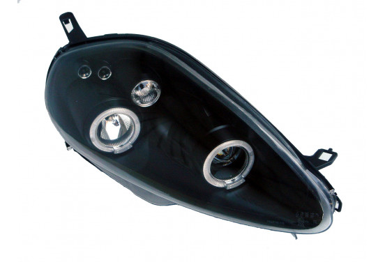 Set koplampen passend voor Fiat Grande Punto 2005-2008 - Zwart - incl. Angel-Eyes, afbeelding 2