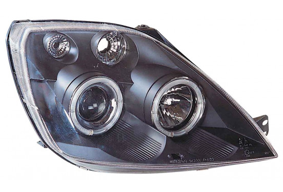 Set koplampen passend voor Ford Fiesta V 2002-2008 - Zwart - incl. Angel-Eyes, afbeelding 2