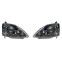 Set koplampen passend voor Honda Civic HB 2001-2005 - Zwart