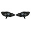 Set koplampen passend voor Peugeot 107 2005-2014 - Zwart - incl. Angel-Eyes