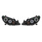 Set koplampen passend voor Peugeot 307 2001-2005 - Zwart - incl. Angel-Eyes