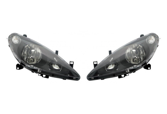 Set koplampen passend voor Peugeot 307 2001-2005 - Zwart