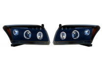 Set koplampen passend voor Dodge Caliber 2006- - Zwart - incl. Angel-Eyes