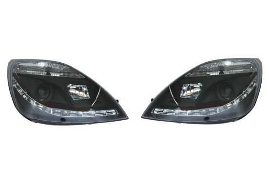 Set koplampen DRL-Look passend voor Ford Fiesta VI 2002-2008 - Zwart