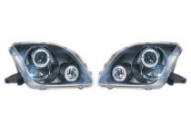 Set koplampen passend voor Honda Prelude 1997-2001 - Zwart - incl. Angel-Eyes