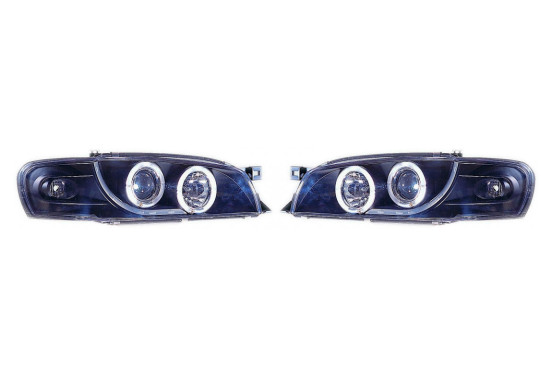 Set koplampen passend voor Subaru Impreza 1997-2000 - Zwart - incl. Angel-Eyes