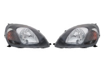 Set koplampen passend voor Toyota Yaris I 1999-2003 - Zwart