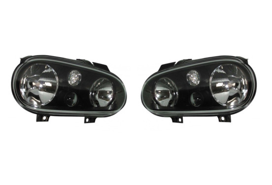 Set koplampen passend voor Volkswagen Golf IV 1998-2003 - Zwart - excl. Mistlampen