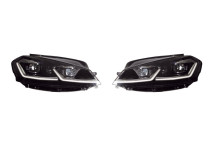 Set 7.5-Look LED Koplampen passend voor Volkswagen Golf VII 2012-2017 - Zwart - incl. DRL