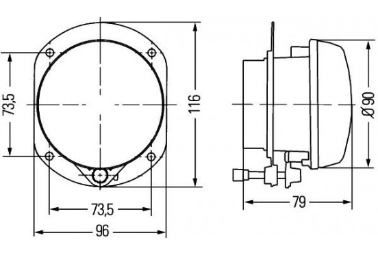 Mistlamp 1N0 008 582-011 Hella