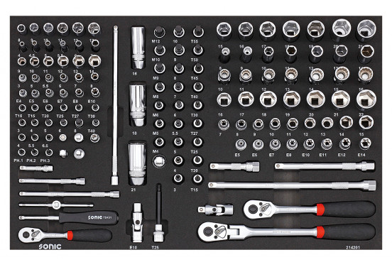 Doppenset 1/4" & 3/8", 142-delig