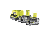 Ryobi ONE+ 18V 2x 5,0 Ah accu &amp; lader set