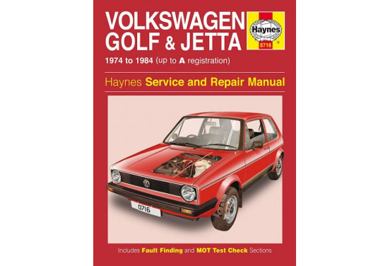 Haynes Werkplaatshandboek VW Golf & Jetta Mk 1 benzine 1.1 & 1.3 (1974-1984) classic  reprin