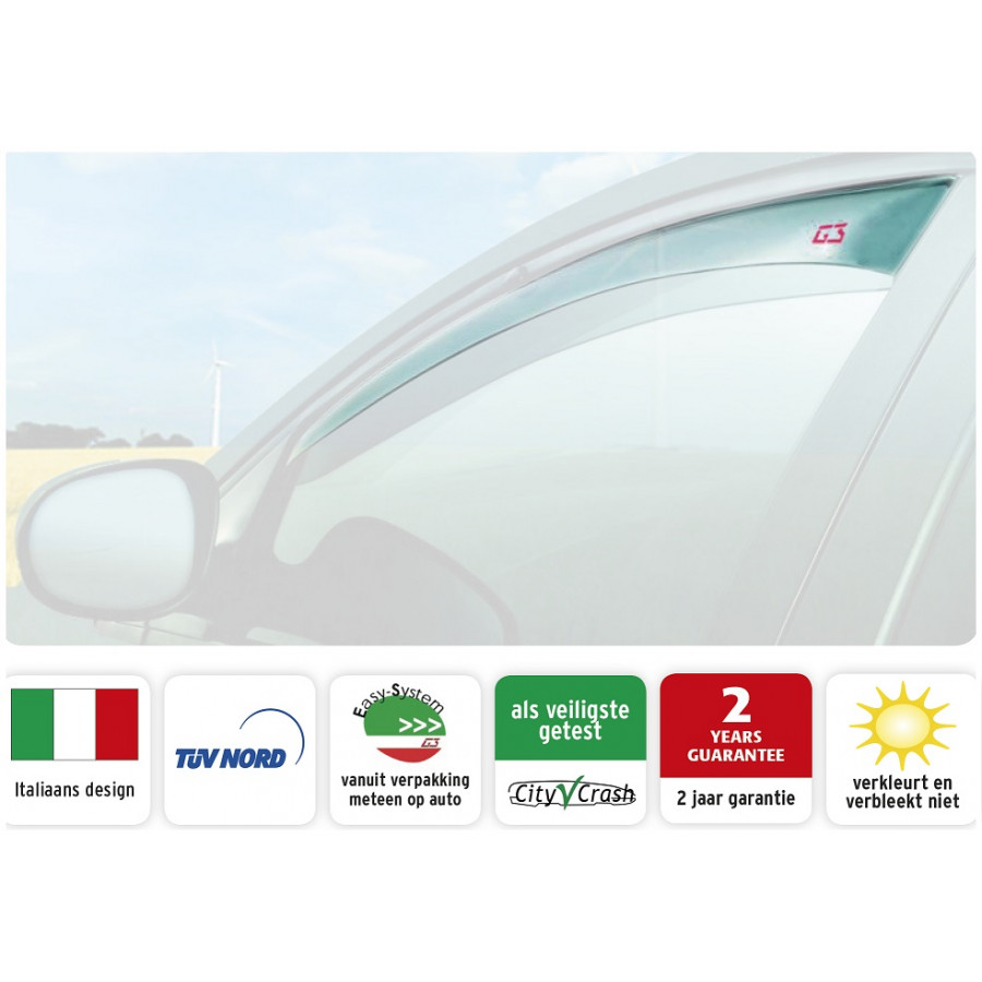 G3 side wind deflectors front for Honda Jazz 5drs 20022008 Winparts.co.uk Wind deflectors