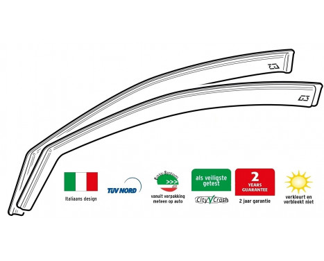 G3 Wind Deflectors front for Volvo V40 / S 40, Image 5